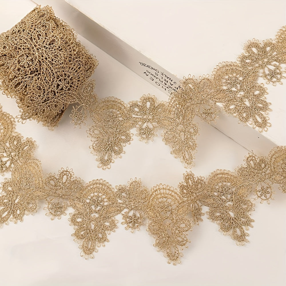 91 Meter Water Soluble Golden Thread Lace Home Accessories