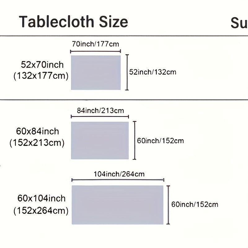 Polyester Waterproof Tablecloth Rectangle Style Table Cloth