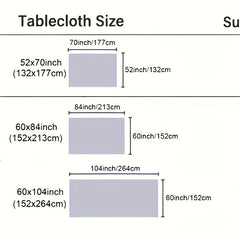 Polyester Waterproof Tablecloth Rectangle Style Table Cloth