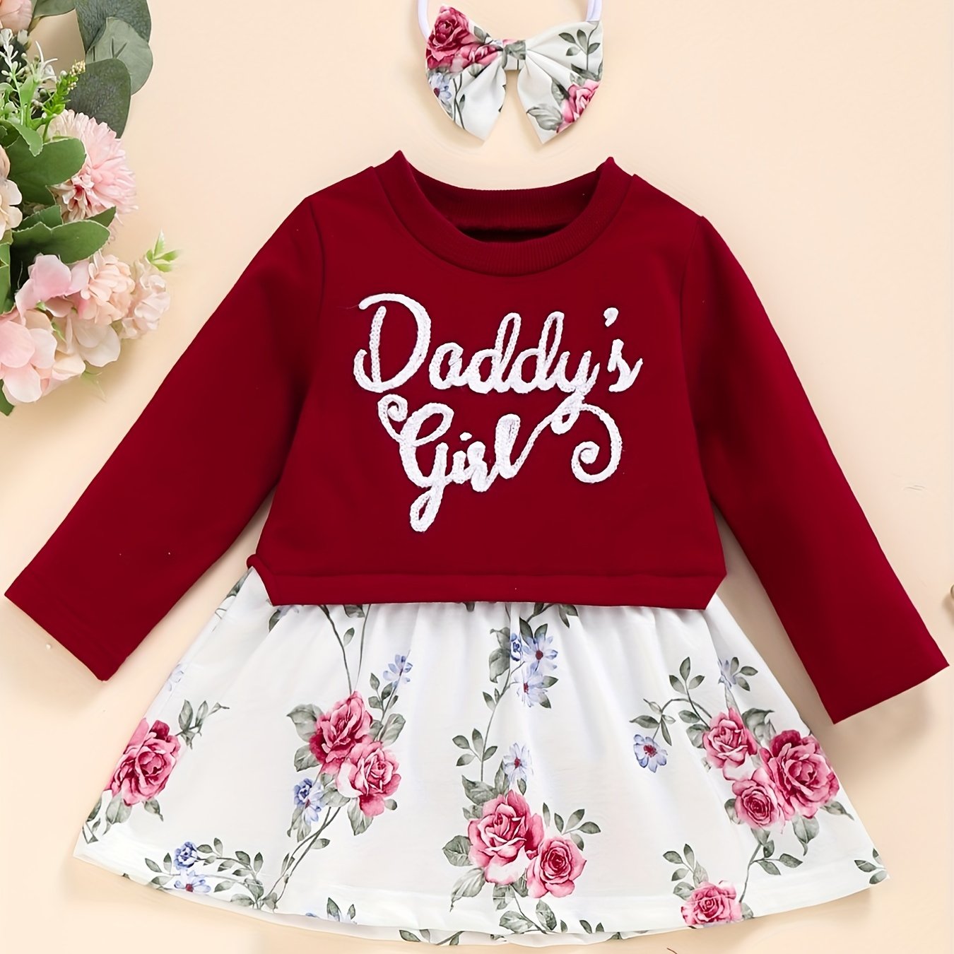 Floral & Daddy's Girl Print Baby Dress
