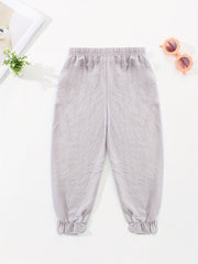 3pcs Toddler Girls Cartoon Animal Jogger Pants Elastic Waist