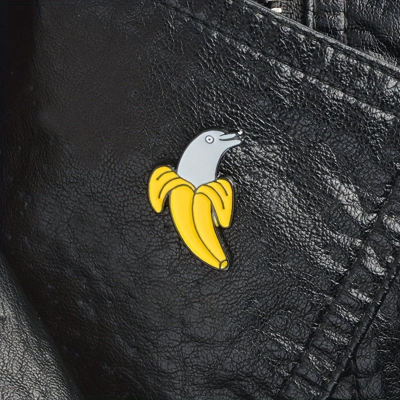 Dolphin Banana Jewelry Brooch For Men Pin