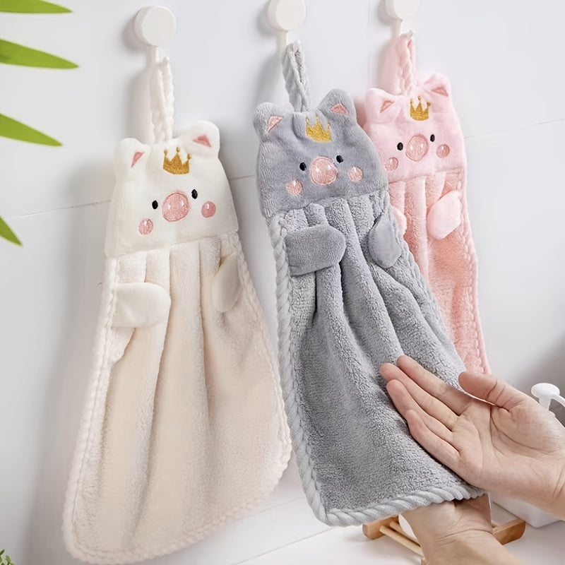Microfiber Little Pig Hand Towel Absorbent Kitchen Towel