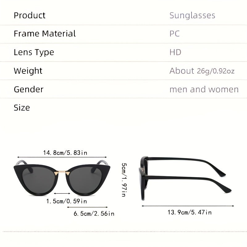 Cat Eye Sunglasses for Women Men Gradient Anti Glare UV400