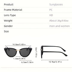 Cat Eye Sunglasses for Women Men Gradient Anti Glare UV400