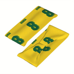 Messi Football #8 Headband & Visor Set - Bright Yellow & Green