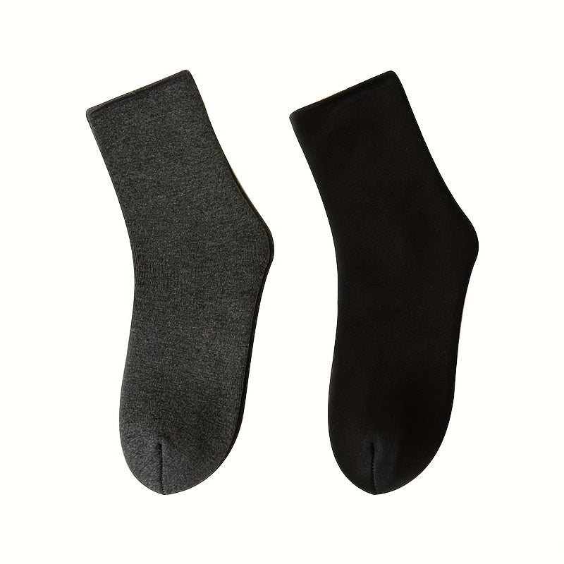5 Pairs Men's Thick Velvet Winter Snow Socks