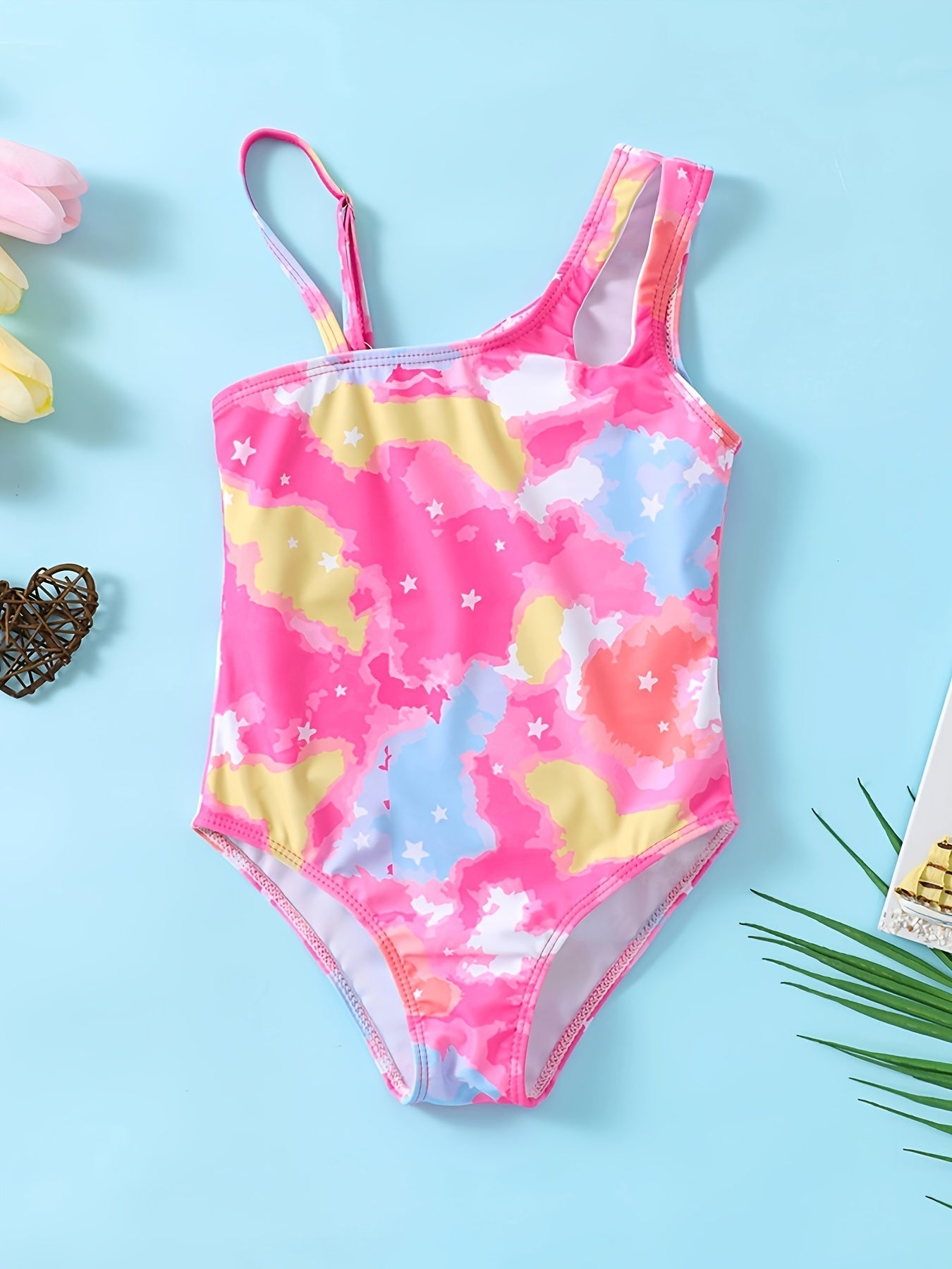 Adorable Dino Graphic 1pc Swimsuit Girls Hawaii Vacation Summer Clothes