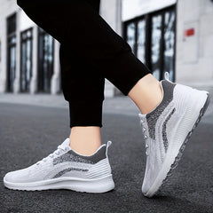 Thick Sole Mesh Running Shoes Lightweight Breathable Non Slip Casual Wear