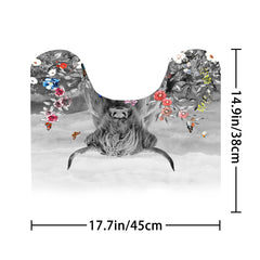 Cow Flower Shower Curtain & Rugs Set