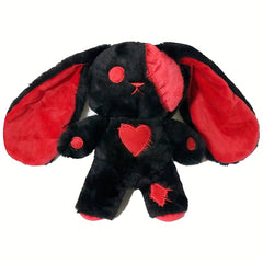 Cartoon Rabbit Plush Toy and Red Polyester Halloween Decor Gift