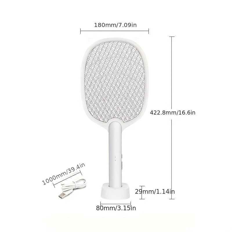 Standable Mosquito Swatter with Base for Indoor and Outdoor Use