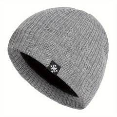 Velvet Knitted Beanie Ear Protection Hat for Outdoor Winter Activities