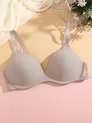 Comfy Push Up Bra Solid T Shirt Breathable Women's Lingerie