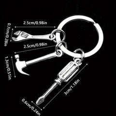 Stainless Steel Tool Keychain Hammer Wrench Screwdriver