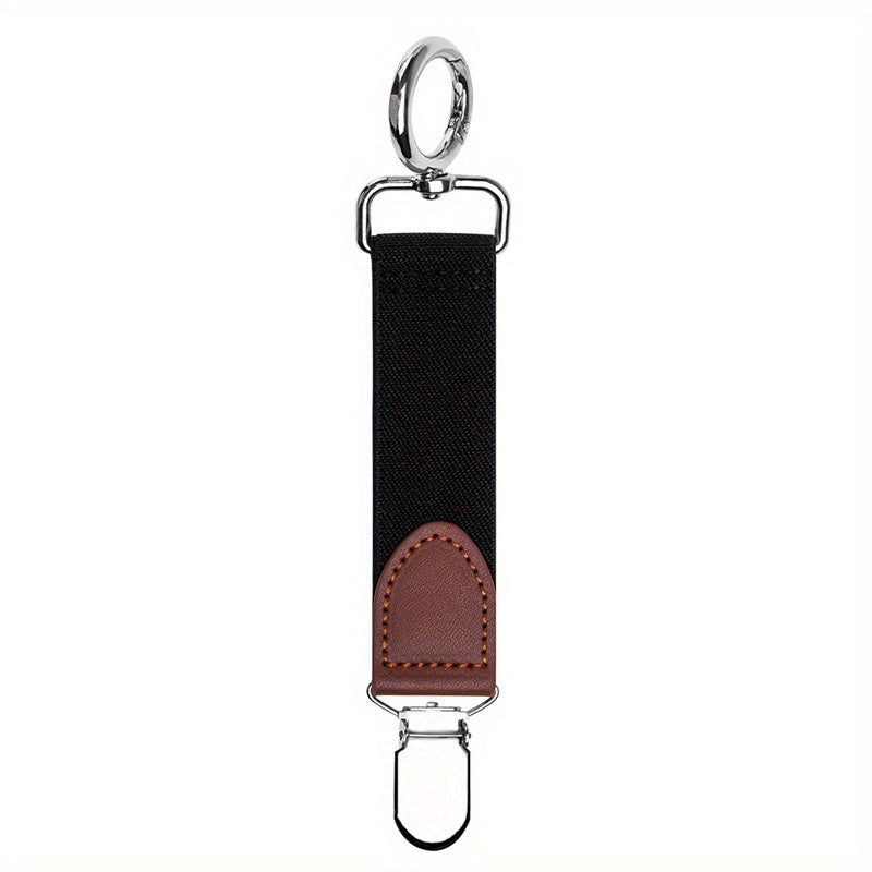 PU Leather Hat Clip Portable Travel Straw Hat Accessory
