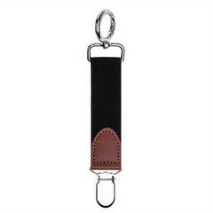 PU Leather Hat Clip Portable Travel Straw Hat Accessory