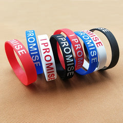 Letter Graphic Silicone Bracelets for Basketball Fans