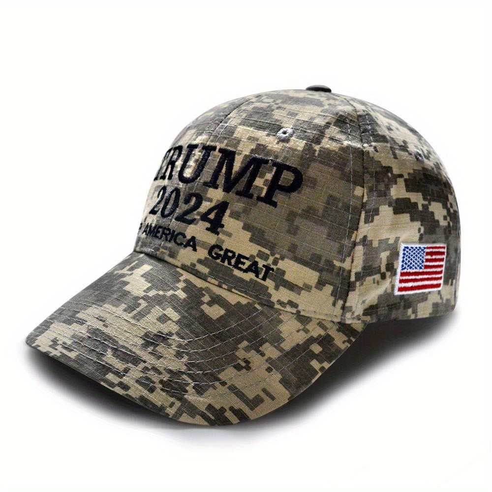 Letter Embroidery Baseball Cap Camouflage Adjustable Cotton Sun Hat