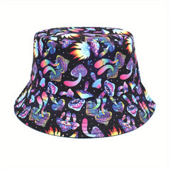 Submarine Animal Mushroom Pattern Fisherman Hat Outdoor Sunshade Cap