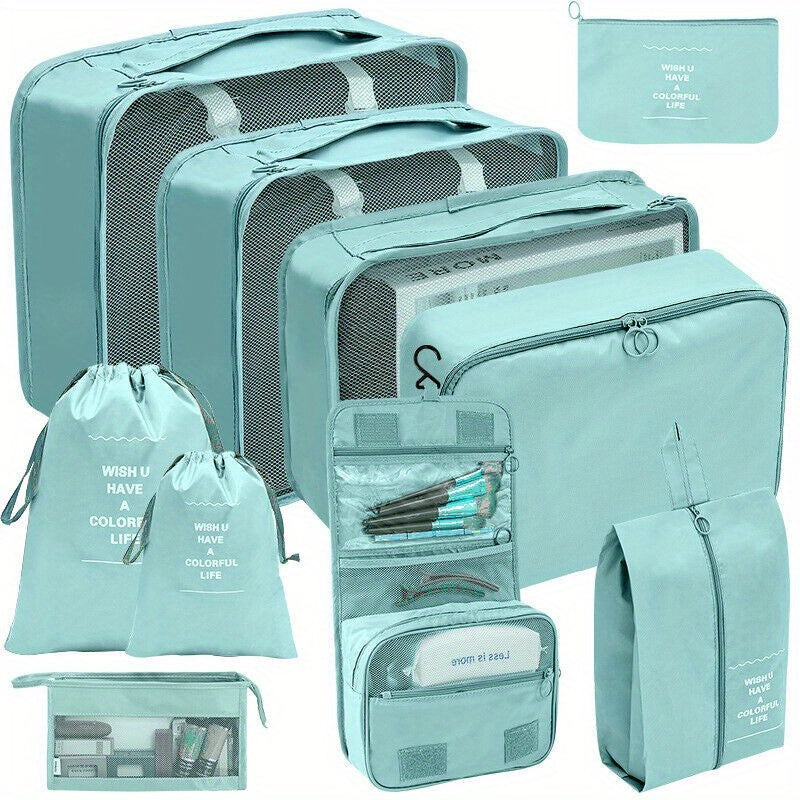 10 Pcs Travel Luggage Bags Dustproof Organizer Portable Storage