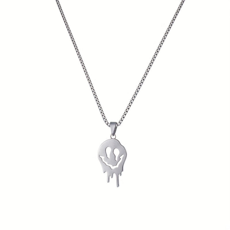 5pcs Abstract Ghost Face Pendant Alloy Skull Charms for DIY Halloween Jewelry