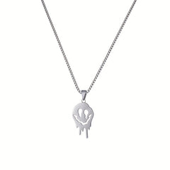 5pcs Abstract Ghost Face Pendant Alloy Skull Charms for DIY Halloween Jewelry