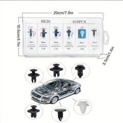 100pcs Car Universal Buckle Set Nylon Bumper Buckle Clip Kit