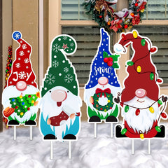 6pcs Christmas Yard Sign Decor Set - Outdoor Holiday Props