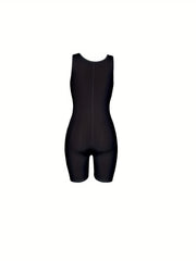 Ribbed Jumpsuit Scoop Neck Sleeveless Summer Jumpsuit