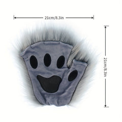 Fox Ears Hair Hoop Beast Tail Furry Halloween Plush Cosplay Set