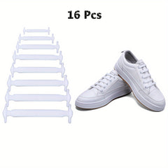 16pcs Elastic Shoelaces for Sneakers Adjustable Convenient Design