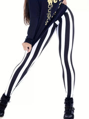 Casual Stretchy Allover Print Skinny Leggings