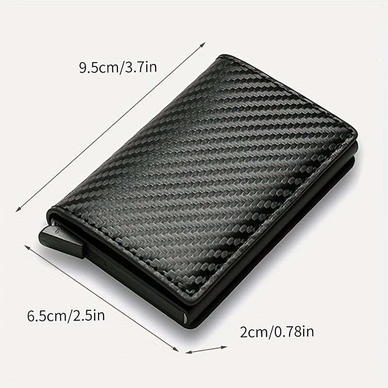 RFID Blocking Card Holder Airtag PU Leather Tracker Bracket Credit Card Bag