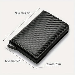 RFID Blocking Card Holder Airtag PU Leather Tracker Bracket Credit Card Bag