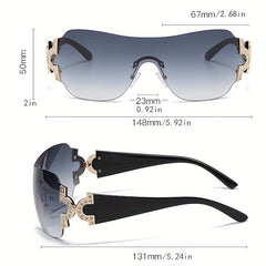 Y2K Rhinestone Gradient Sunglasses UV400