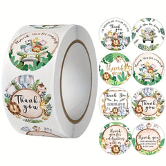 500pcs Children's Cartoon Stickers Holiday Decoration Thank You Adhesive Label