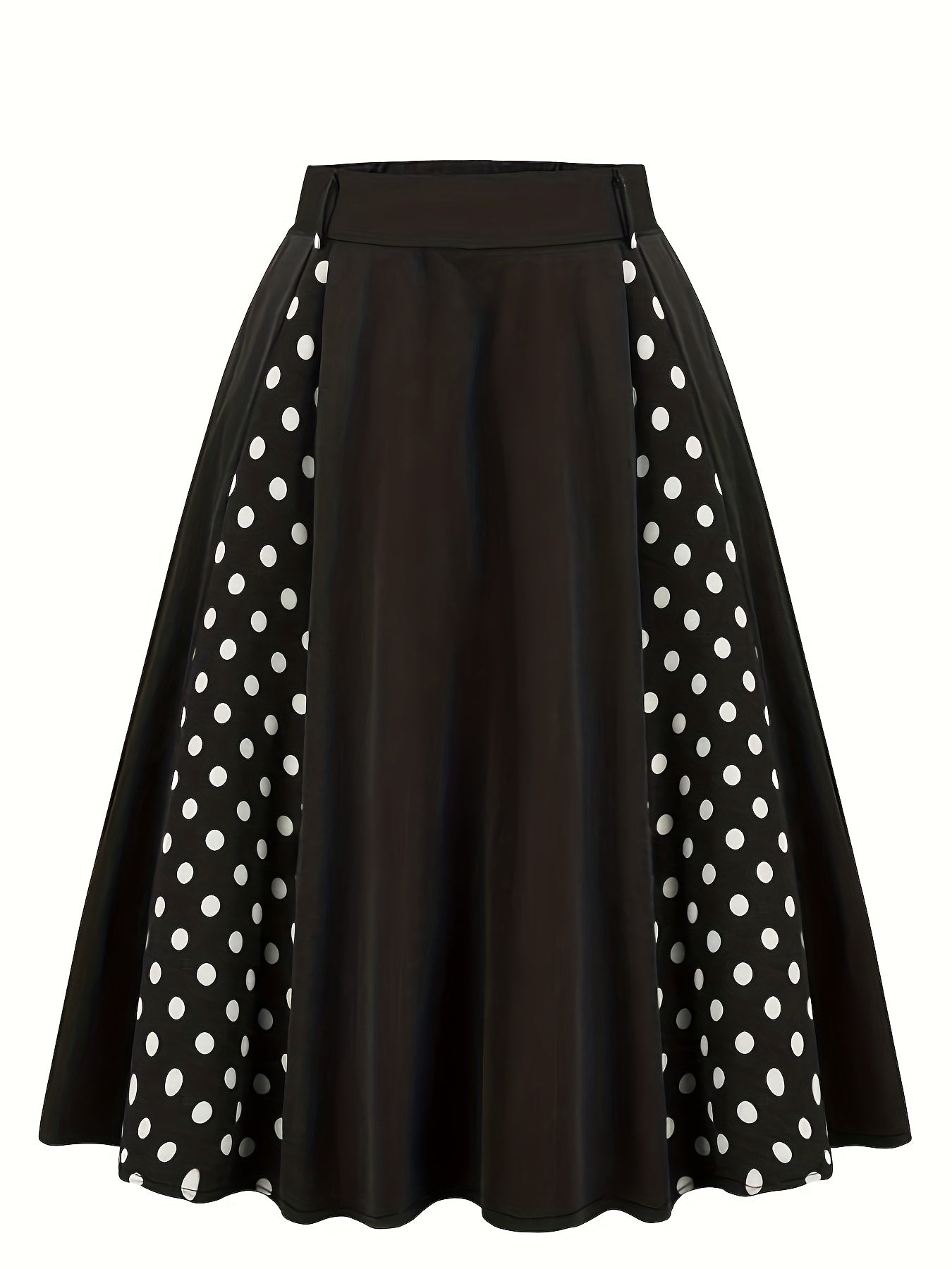Women's Plus Colorblock Dot High Rise Maxi Skirt