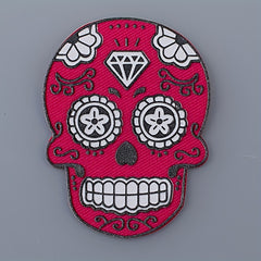 4pcs Ghost Face Iron On Patches Sew On Embroidered Applique Repair Patch DIY