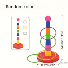Ring Toss Game Set Durable Plastic for Outdoor Parties Ideal Gift