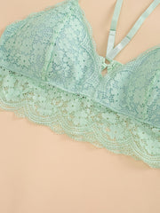  Floral Jacquard Lace Bralette