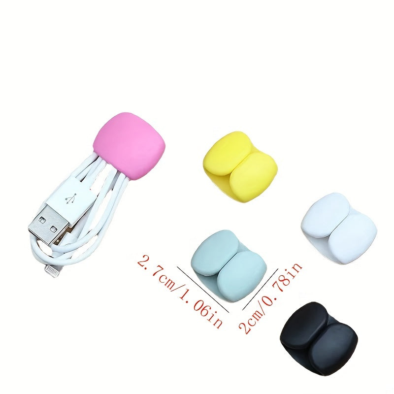 3pcs Silicone Cable Organizer Travel Collector