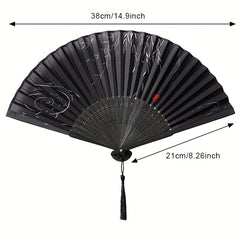 Chinese Floral Bamboo Handheld Fan
