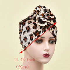 Leopard Print Bandana Cap for Women Girls