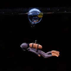 Resin Floating Diver Fish Tank Ornament Underwater Aquarium Decor