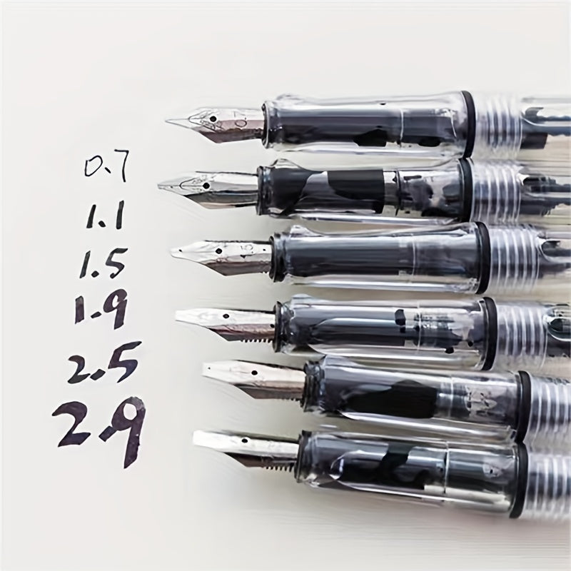 6 Transparent Fountain Pens for Art Gothic Lettering