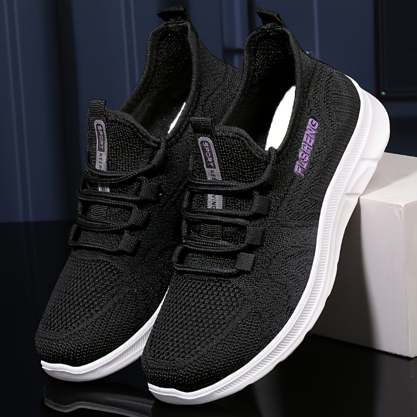 Soft Thick Sole Mesh Breathable Woven Shoes for Outdoor School Travel Walking