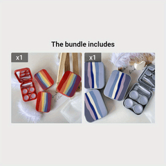 Summer Rainbow Portable Lens Box Care Box Storage