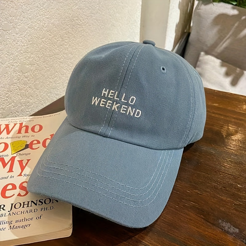 Hipster Letter Baseball Cap Wide Eaves Sun Protection Cap