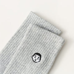 Cute Cartoon Embroidery & Comfy College Style Women's Socks